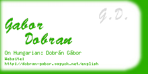 gabor dobran business card